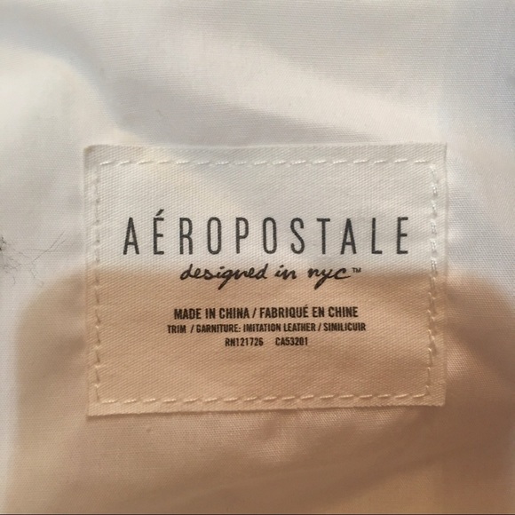 Aeropostale Floral Striped Tote White Pink. - Picture 8 of 8